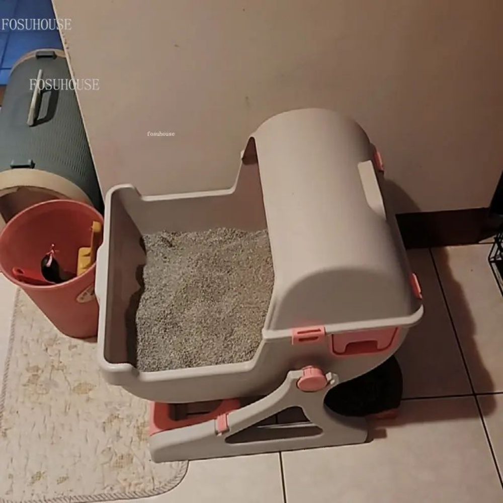 Caja De Arena Semiautomática Para Gatos