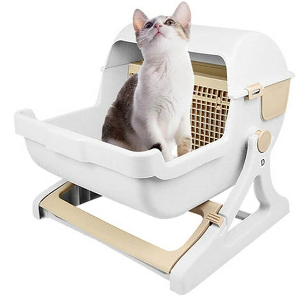 Caja De Arena Semiautomática Para Gatos