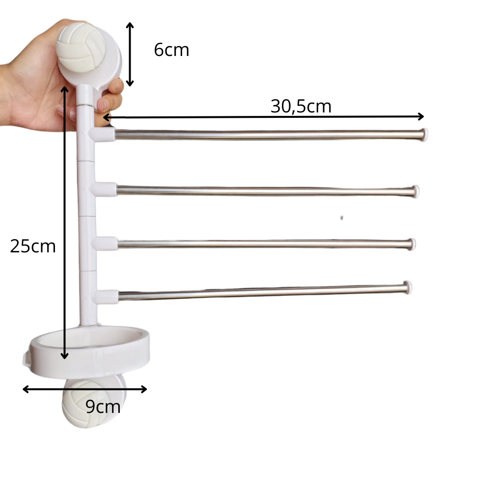 Soporte Organizador De Secador Y Toallas Adhesivo